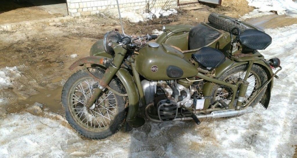 M 72 Heavy Motorcycle with a Sidecar