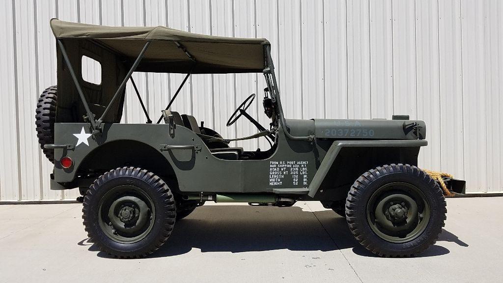 restored 1943 Willys jeep gpw military