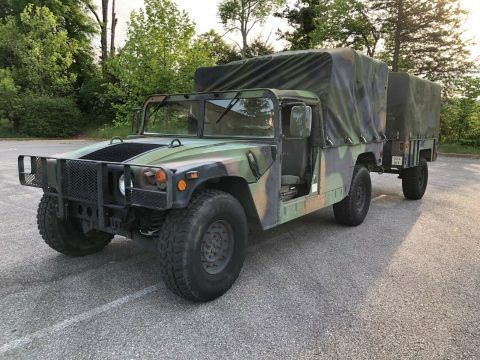 1995 AM General M998a1 Truck with an M1102 Cargo Trailer military [runs and drives without any issue] for sale