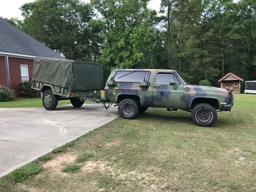 1985 Military Vehicle CUCV M1009 with M105A1 trailer.
