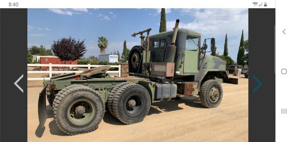 1984 am General m932 5 ton Tractor Truck Military
