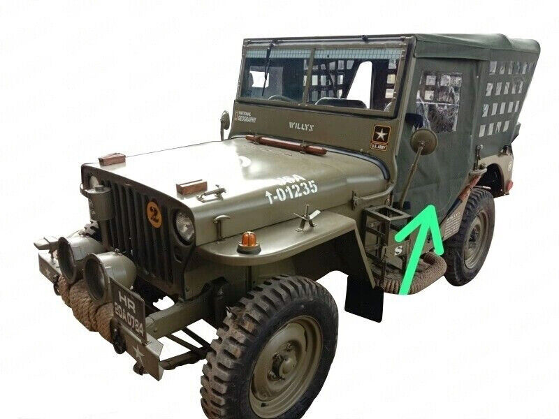 Complete Canvas Soft Top For JEEP Willys MB GPW CJ2A OD Green/brown/black