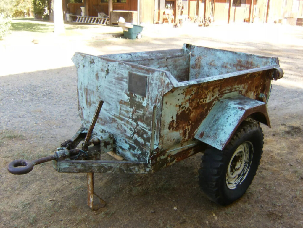 1943 Military Converto 1/2 Ton Dump Trailer. Fresh Barn Find. Check all Pics