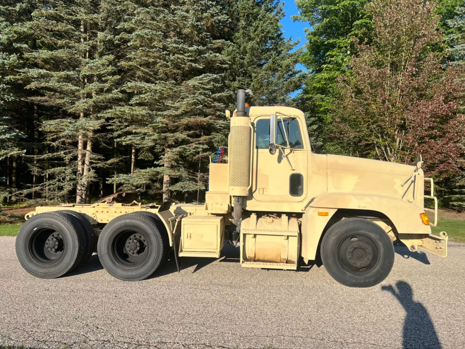 1992 Freightliner M915a2 Semi Tractor with M871 30’ Flatbed Trailer – Diesel