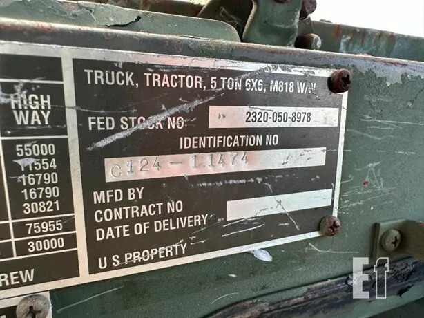 1970 M818 6×6 Kaiser Jeep Military Vehicle 4WD **title** Low Miles *will Ship*