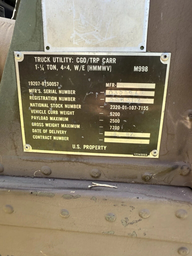 M998 Marine Corps Hmmwv Hummer
