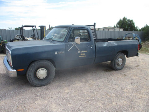 1989 1st Gen Dodge D250 3/4-Ton Pickup Truck, Ex- USAF Air Force, Runs Good, V8 for sale