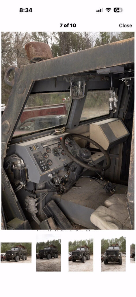 Mrap, C -MTV 6X6 Armored “cau23000 NS. No. “2355-01-1660” Registered “prop”