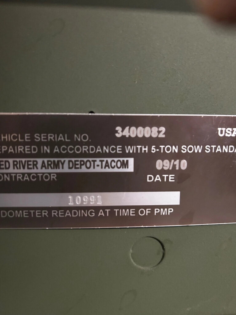 1991 BMY M934a2 Expandable van 6×6 Super Nice!!! Rebuilt in 2010