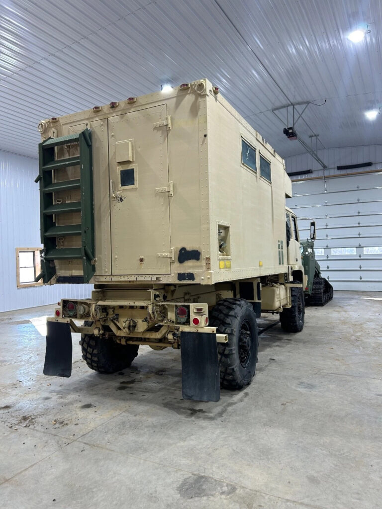 1998 Stewart and Stevenson M1079 Van Body Truck 4×4 CAT Diesel Engine. Low Miles