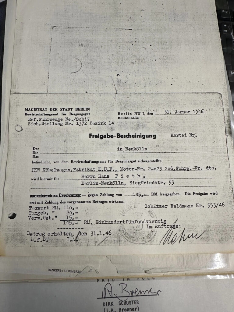 1943 Volkswagen Kubelwagen Type 82 RARE WWII Kubel