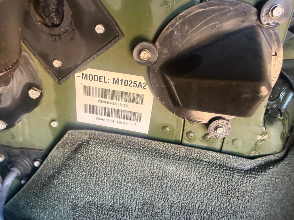 2001 Am General M1025a2 Hmmwv with Winch