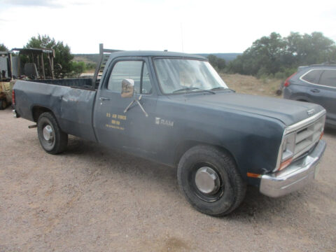1989 Dodge D250 Ram Pickup Truck, Ex-Usaf Air Force V8, Runs/stops for sale
